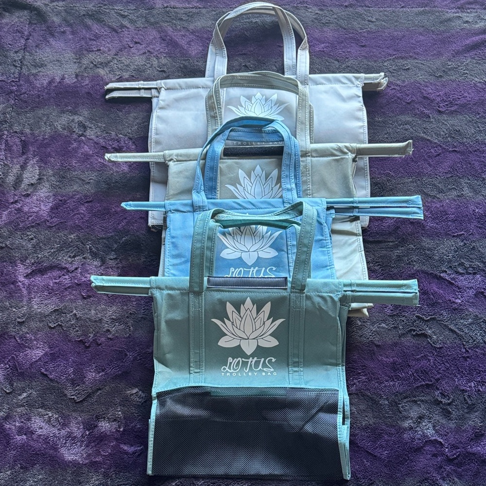 Lotus Trolley Bags Reusable Grocery Cart Organizer System – Set of 4